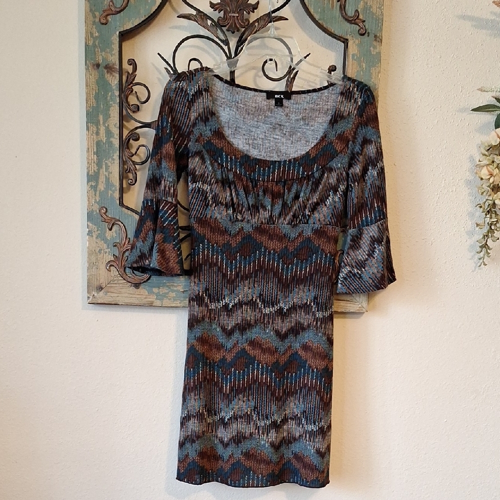 BCX Multicolor Patterned Dress. NWOT Size SMALL